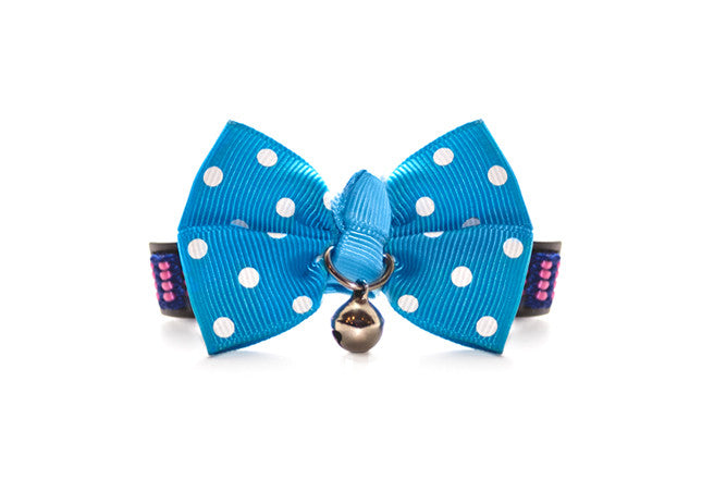 Chic Polka Dot Bow Tie Collar for Stylish Cats